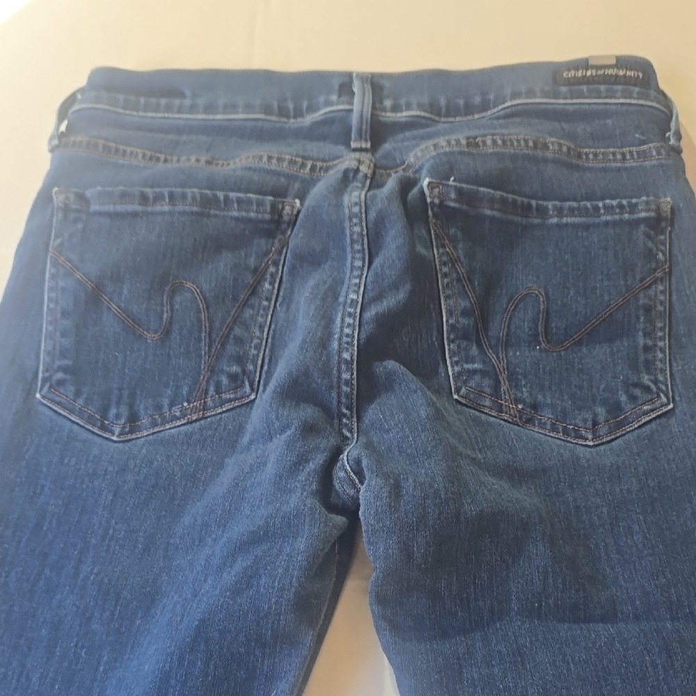 Citizens Of Humanity Dark Blue Straight Leg Jeans - Picture 4 of 4
